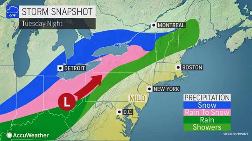 Spring snow on the way for Montreal